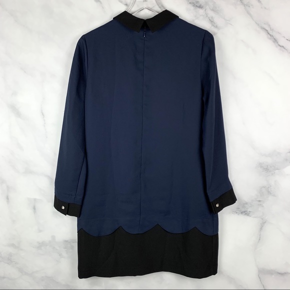 NWT CeCe Cynthia Steffe Pan Collar Scallop Dress S - Picture 7 of 11